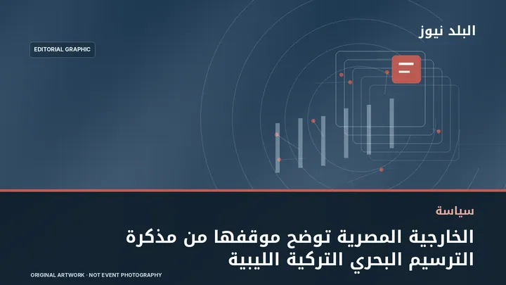 تصميم تحريري توضيحي مرتبط بموضوع: الخارجية المصرية توضح موقفها من مذكرة الترسيم البحري التركية الليبية
